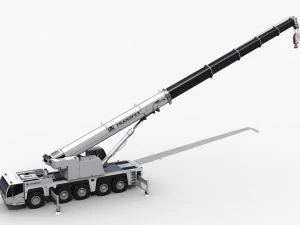 your wheeled crane - 200 t 3d animated crane model 3D Model