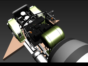 fine cement truck - 3d animated mixer model 3D Model