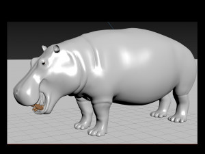wild hippo 8k - animated 3D Model