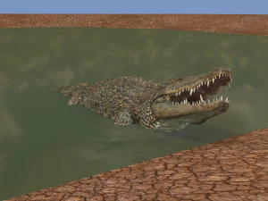 terror croc pro - 8k 3d animated crocodile model 3D Model
