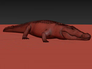 terror croc pro - 8k 3d animated crocodile model 3D Model