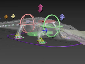 terror croc pro - 8k 3d animated crocodile model 3D Model