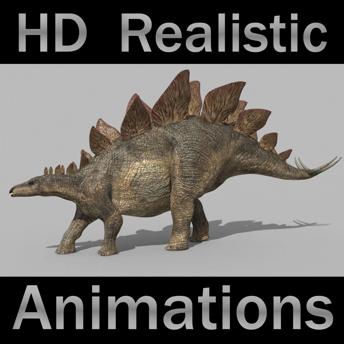 stegosaur forever - 8k 3D Model .c4d .max .obj .3ds .fbx .stl .blend 