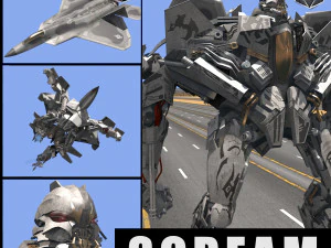 De wederopstanding van Starscream 3D Model