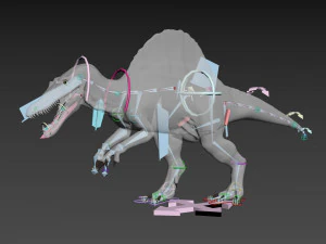 Suchomimus Mongolica - 8K animated JP3 Spinosaur 3D Model