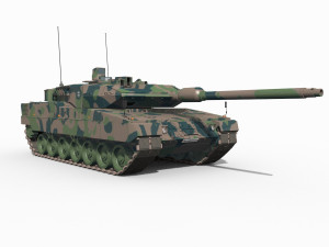Leopard 2 A Tank - animated 3D Model