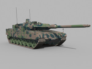 Leopard 2 A Tank - animated Modelo 3D