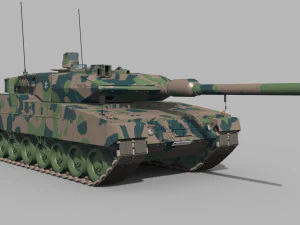 Leopard 2 A Tank - animated 3D Model