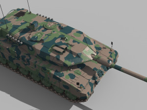 Leopard 2 A Tank - animated Modelo 3D