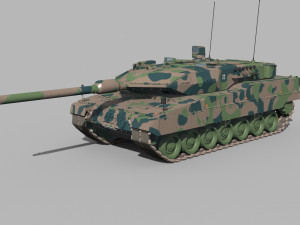 Leopard 2 A Tank - animated Modelo 3D