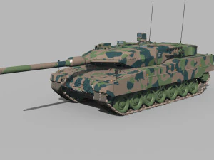Leopard 2 A Tank - animated 3D Model