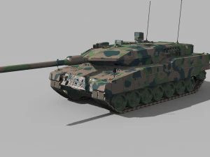 Leopard 2 A Tank - animated 3D Model