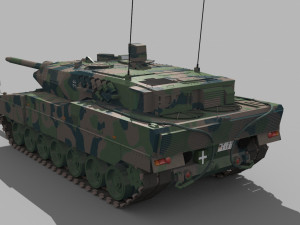 Leopard 2 A Tank - animated Modelo 3D