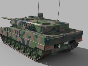 Leopard 2 A Tank - animated Modelo 3D
