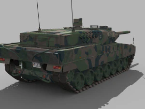 Leopard 2 A Tank - animated 3D Model