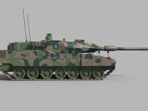 Leopard 2 A Tank - animated 3D Model