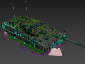 Leopard 2 A Tank - animated Modelo 3D