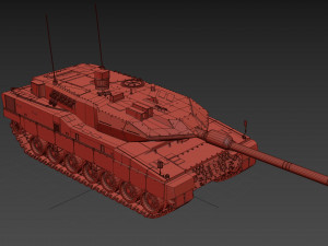 Leopard 2 A Tank - animated Modelo 3D