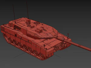 Leopard 2 A Tank - animated 3D Model