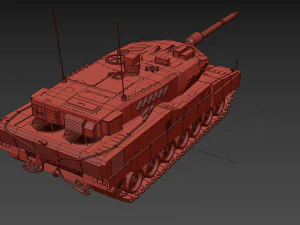 Leopard 2 A Tank - animated 3D Model