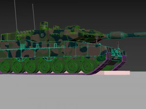 Leopard 2 A Tank - animated 3D Model