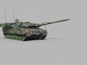 Leopard 2 A Tank - animated Modelo 3D