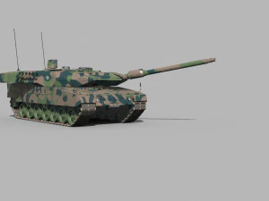Leopard 2 A Tank - animated 3D Model