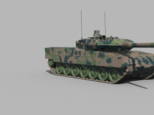 Leopard 2 A Tank - animated Modelo 3D