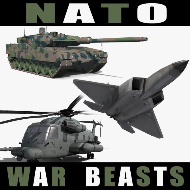 Nato War Beasts - 3d animated models Modelo 3D .c4d .max .obj .3ds .fbx .stl .blend 