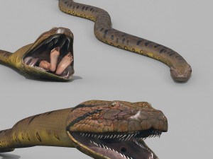 Monstre Anacond 8K - 3d animated model 3D Model
