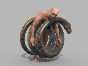 Monstre Anacond 8K - 3d animated model Modelo 3D