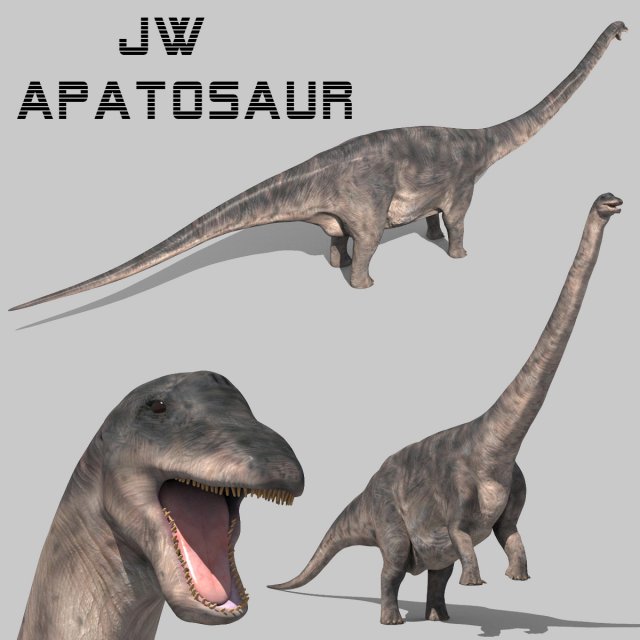 Apatosaur Forever - 8K 3D Model .c4d .max .obj .3ds .fbx .lwo .lw .lws