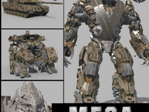 Megatron Ressurection - 3D 애니메이션 변압기 모델 3D 모델