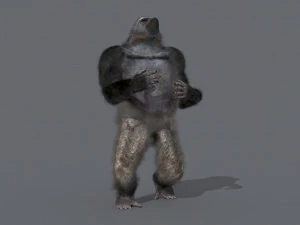 King Kong Silverback Gorilla 8K- 3d animated 3D Model