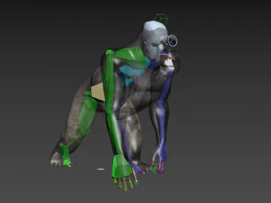King Kong Silverback Gorilla 8K- 3d animated 3D Model