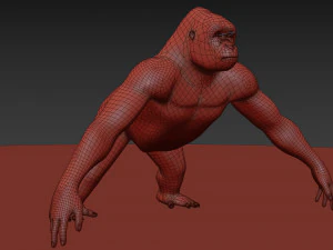 King Kong Silverback Gorilla 8K- 3d animated 3D Model