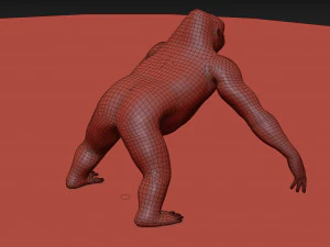 King Kong Silverback Gorilla 8K- 3d animated 3D Model