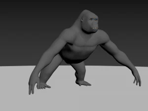 King Kong Silverback Gorilla 8K- 3d animated 3D Model