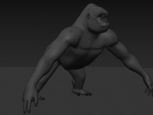 King Kong Silverback Gorilla 8K- 3d animated 3D-Modell