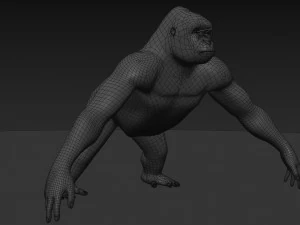 King Kong Silverback Gorilla 8K- 3d animated 3D Model