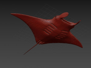 Manta Ray 8K- 3d animated Model 3D