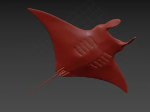 Manta Ray 8K- 3d animated 3D Model