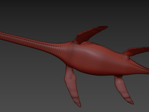 Real Plesiosaur Elasmosaur - 8K Modello 3D