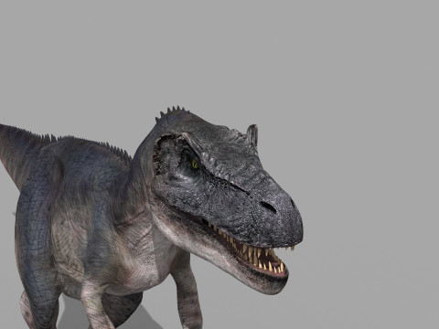 Real Animated Allosaurus - 8K 3D Модель