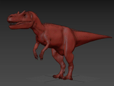 Real Animated Allosaurus - 8K 3D Model