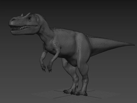 Real Animated Allosaurus - 8K 3D Model