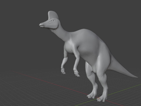 Real Animated Corythosaurus HD 3D Model