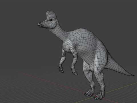Real Animated Corythosaurus HD 3D Model