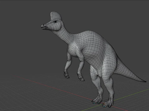 Real Animated Corythosaurus HD 3D Model