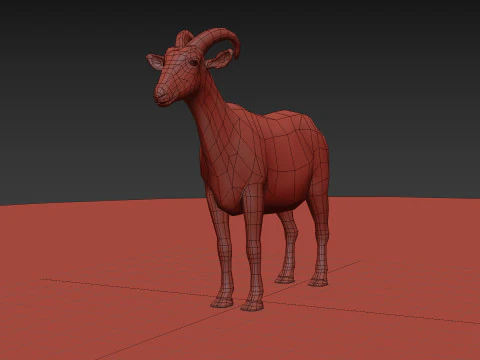 염소 모양 3D 모델